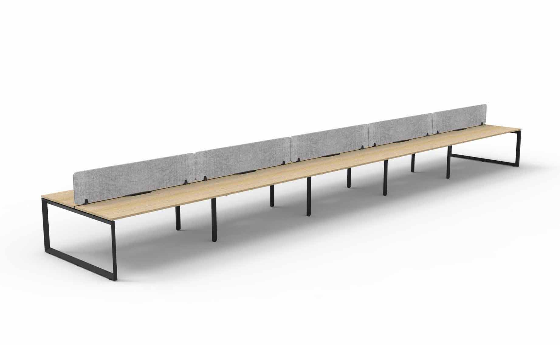Loop 10 Person Double Sided Workstation - with Eco Screen